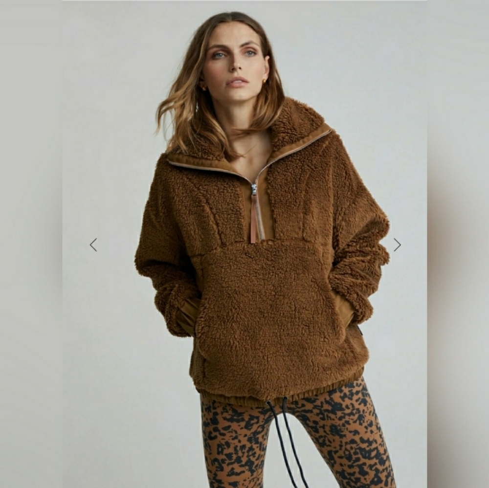 🌟SEE NEW LISTING🌟🎉HP!🎉🍯Varley Appleton•Deep Turmeric Honey Tan Sherpa Teddy - Picture 4 of 10